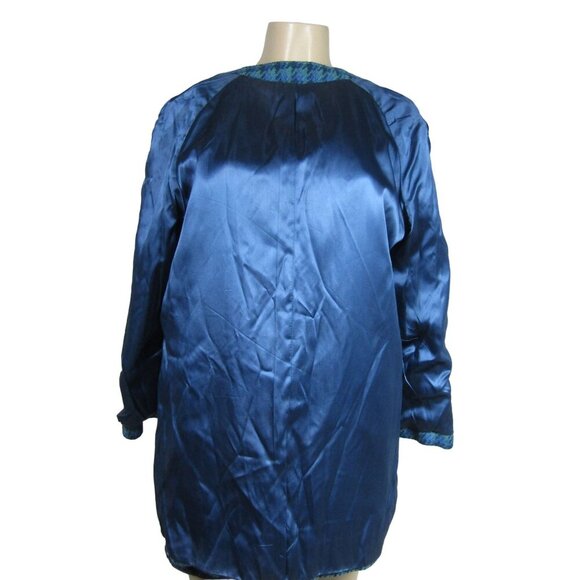 VTG 60s Houndstooth M L Plaid Wool Tweed Mod Academia Preppy Car Coat Classic - Picture 8 of 13